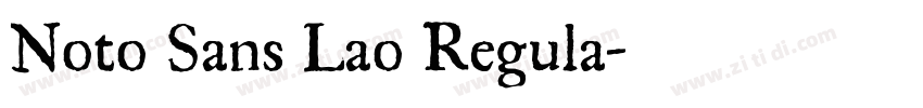 Noto Sans Lao Regula字体转换